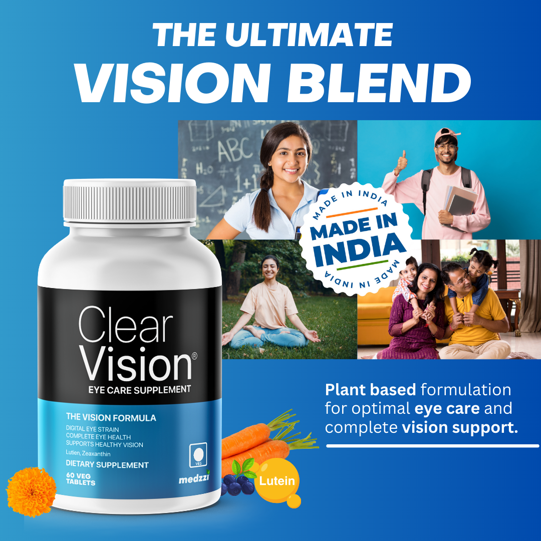 Clear Vision Eye Supplement | medzzi Lutien & Zeaxanthin Eye Care Tablets