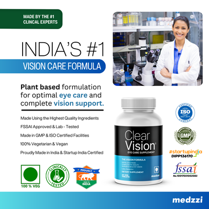 Clear Vision Eye Supplement | medzzi Lutien & Zeaxanthin Eye Care Tablets