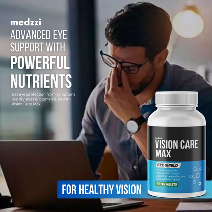 Vision Care Max Tablets | medzzi Zeaxanthin+ Lutein Eye Multivitamin Supplement