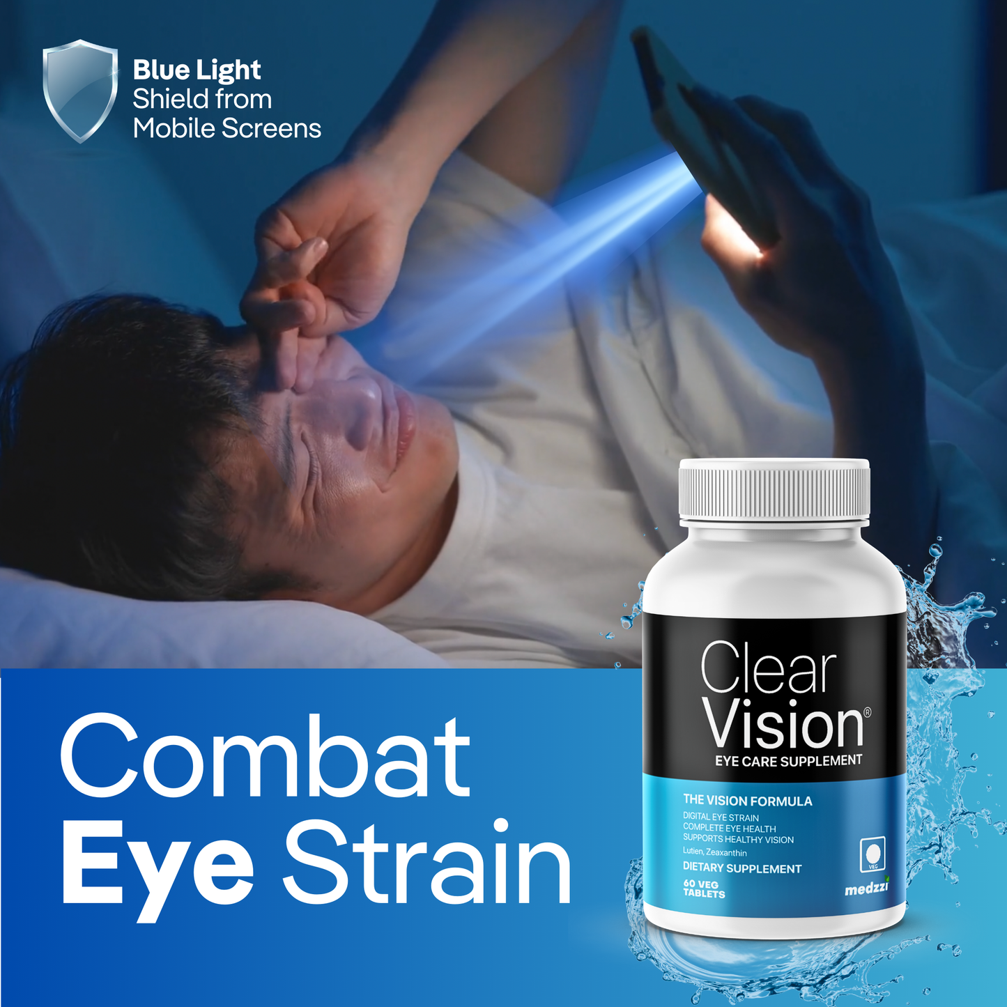 Clear Vision Eye Supplement | medzzi Lutien & Zeaxanthin Eye Care Tablets